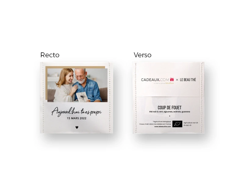 Boîte De 10 Sachets De Thé Bio Personnalisables - Photo 1 Boîte De 10 Sachets De Thé Bio Personnalisables - Photo