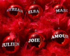 Les Six Boules De Noël Personnalisées