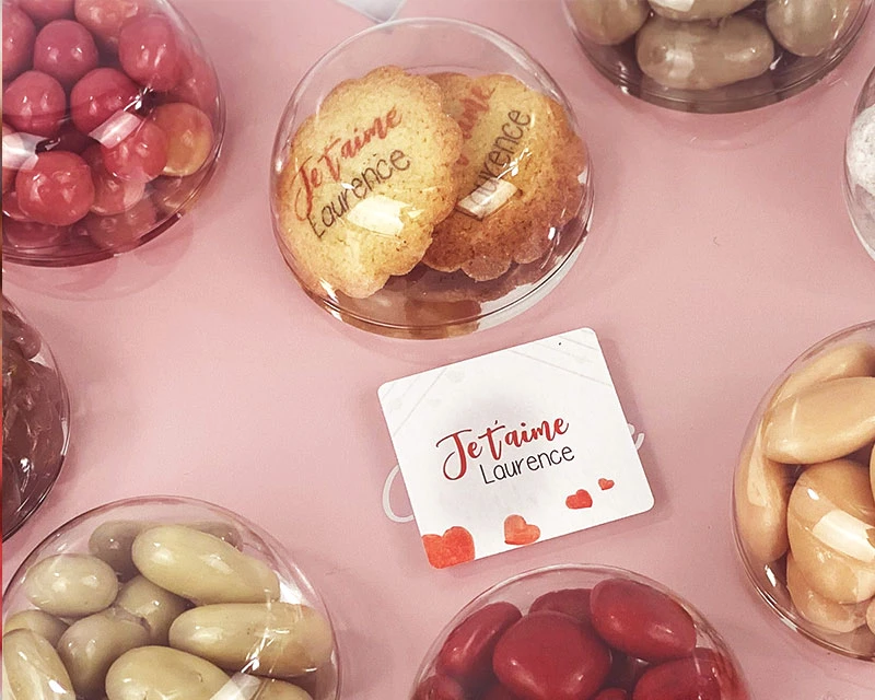 Palette Coeur Biscuits Personnalisable 1 Palette Coeur Biscuits Personnalisable