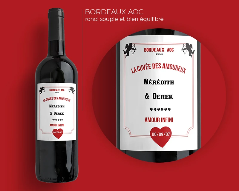 Bouteilles De Vin De Bordeaux Cupidon 3 Bouteilles De Vin De Bordeaux Cupidon – Image 3