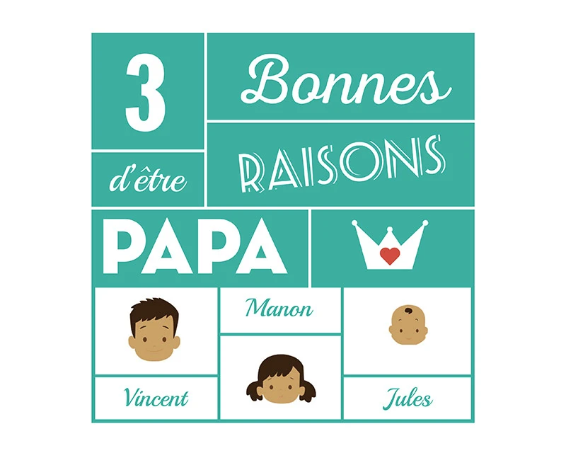 Tablier Les Bonnes Raisons D'être Papa Family Circus 3 Tablier Les Bonnes Raisons D'être Papa Family Circus – Image 3