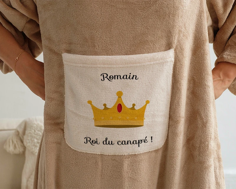 Couverture à Manches Personnalisable - Reine Et Roi 1 Couverture à Manches Personnalisable - Reine Et Roi