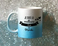 Mug à Paillettes Personnalisé - Doré Ou Bleu Argent - Meilleure Du Monde -Cadeaux Boutique 156fc68c7d6f34b21ab7238bdb5815ee7e9a1a938df7fe37f735b027764c36138