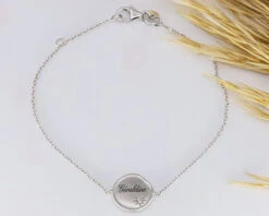 Bracelet Brossé Personnalisé - Argent Ou Plaqué Or