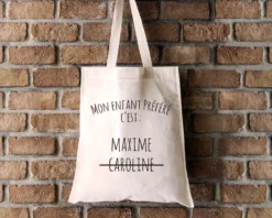 Tote Bag Personnalisable - Mon Enfant Préféré - 100% Coton Naturel