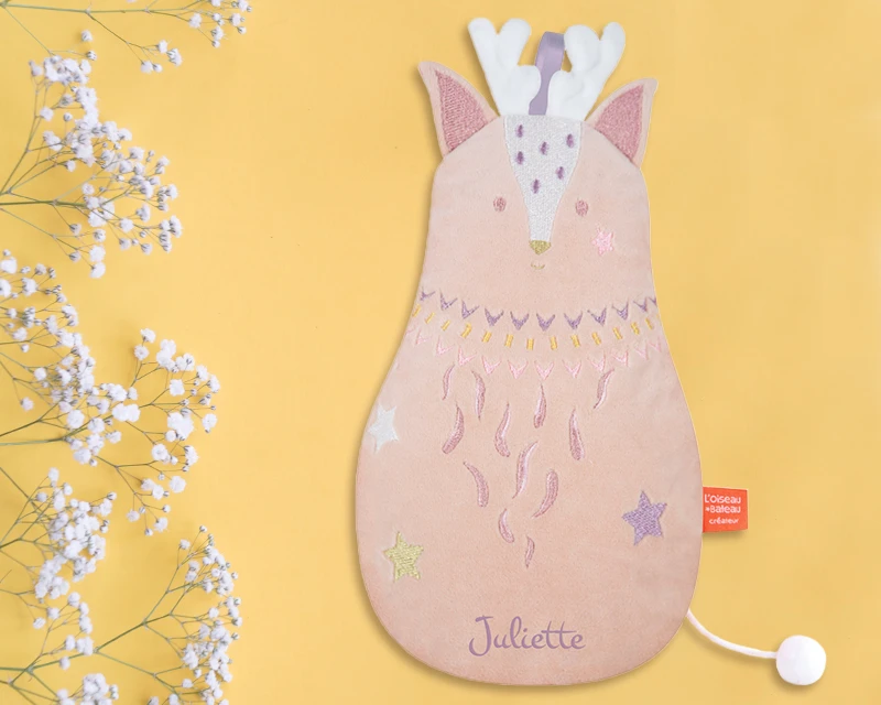 Peluche Musicale Brodée Personnalisable - Daim Corail 2 Peluche Musicale Brodée Personnalisable - Daim Corail – Image 2