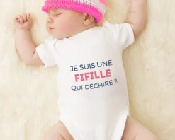 Body Personnalisé Pour Bébé - Collection 'Je Déchire' - Modèle Rose -Cadeaux Boutique 2112aaae53366a1e0af6d7a1afd4c3d2a12110b894891fde48c5eb05455721128