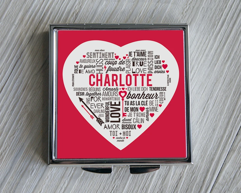 Miroir De Sac Mots D'amour 2 Miroir De Sac Mots D'amour – Image 2