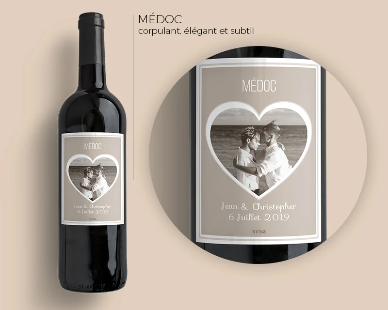 Bouteilles De Vins Coeur Photo 2 Bouteilles De Vins Coeur Photo – Image 2