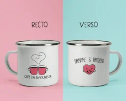 Tasse En émail Personnalisée - En Amoureux