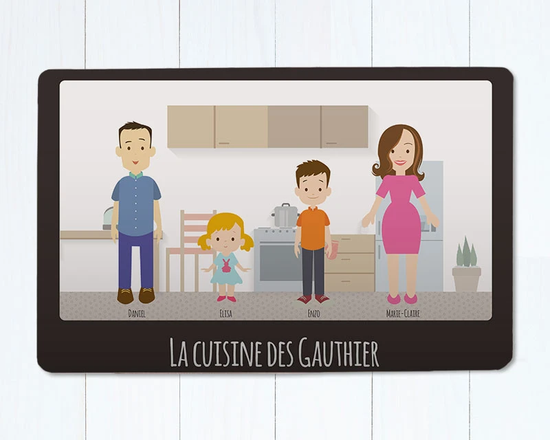 Paillasson Personnalisé Cuisine - Family Circus 1 Paillasson Personnalisé Cuisine - Family Circus