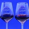 Lot De 2 Verres à Vin Personnalisables - Passion