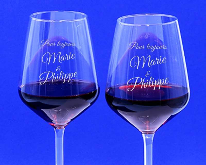 Lot De 2 Verres à Vin Personnalisables - Passion 4 Lot De 2 Verres à Vin Personnalisables - Passion – Image 4