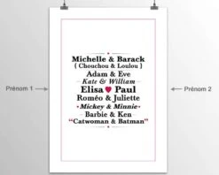 Affiche Couples Célèbres Personnalisée 7 Affiche Couples Célèbres Personnalisée -Cadeaux Boutique 36893d07bc4f46f97e849425f95aeb467350e74448c92a1fc8a5eed9c10120921