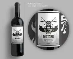Bouteilles De Vin De Bordeaux Personnalisables - Motard