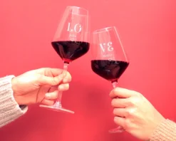 Lot De 2 Verres à Vin Personnalisables - Love