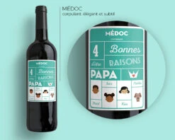 Bouteille De Vin Les Bonnes Raisons D'être Papa -Cadeaux Boutique 3e03e2452b14673028f8f6627c7a31a2d3b179a8a8f9a1f6ee98302360b921497