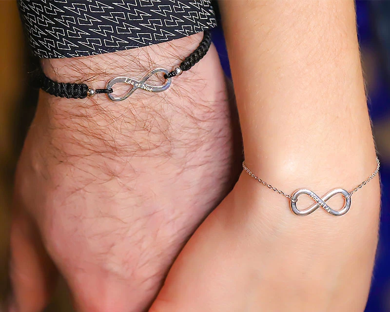 Bracelet Infini Personnalisé Pour Homme - Prénom 3 Bracelet Infini Personnalisé Pour Homme - Prénom – Image 3