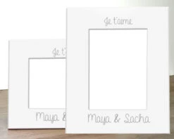 Cadre Métal Blanc Gravé Passion