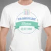 T-shirt Blanc Homme Personnalisable - Collection Bougies D'anniversaire
