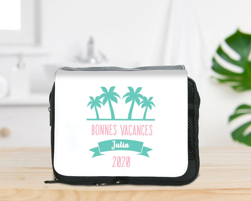 Trousse De Toilette Personnalisable - Palmier 1 Trousse De Toilette Personnalisable - Palmier