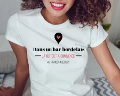 T-shirt Personnalisé - Blanc Femme - Là Où Tout A Commencé