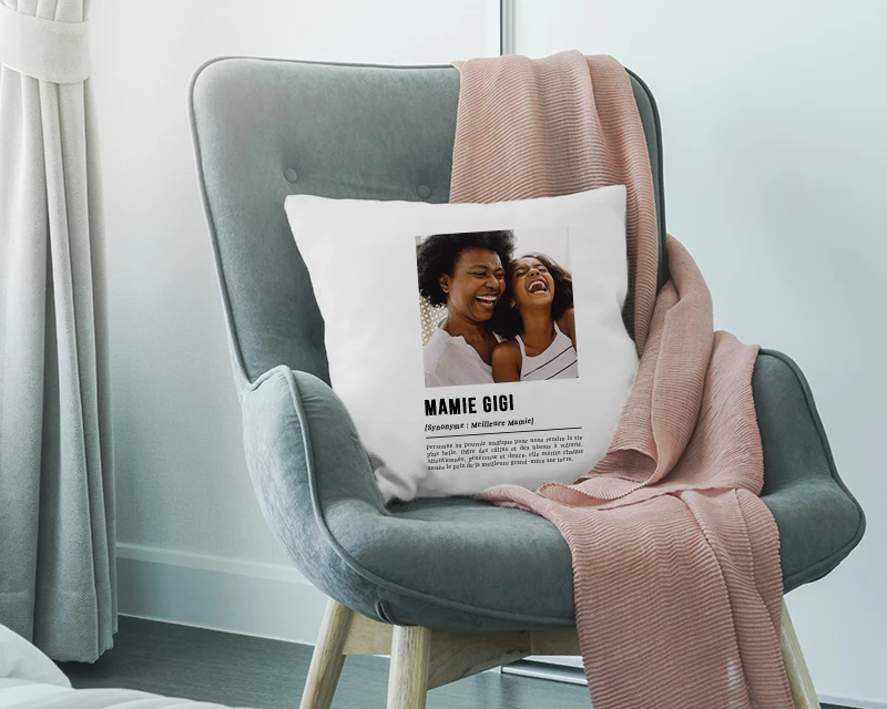 Coussin Définition Avec Photo - Mamie 2 Coussin Définition Avec Photo - Mamie – Image 2