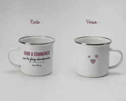 Tasse En émail Personnalisée - Tout A Commencé...