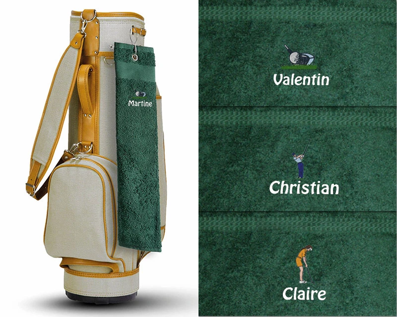 Serviette De Golf Brodée 1 Serviette De Golf Brodée