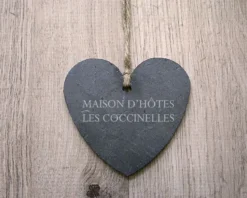 Coeur Ardoise à Suspendre