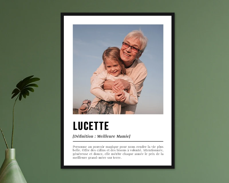 Affiche Définition Avec Photo - Mamie 1 Affiche Définition Avec Photo - Mamie