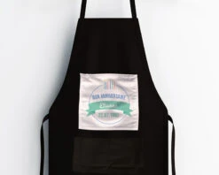 Tablier Noir Personnalisable - Collection Bougies D'anniversaire