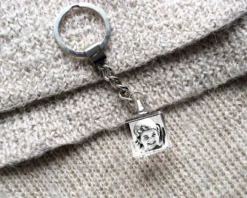 Porte-Clés En Verre Cube