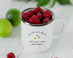 Tasse En émail Personnalisée - Remerciement