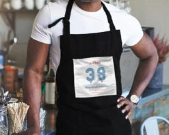 Tablier Noir Personnalisable - Collection Ballons D'anniversaire