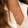 Collier Personnalisé Avec Pendentif Petite Fille Ou Petit Garçon - Argent