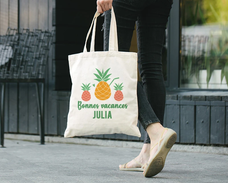 Tote Bag Personnalisé - Collection Été Ananas 1 Tote Bag Personnalisé - Collection Été Ananas