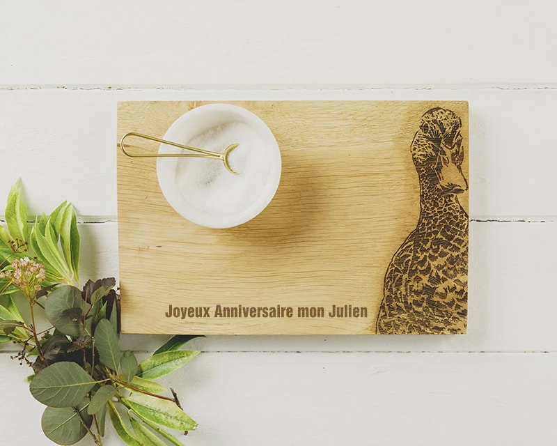 Planche à Découper Personnalisable En Bois De Chêne écossais - Canard 2 Planche à Découper Personnalisable En Bois De Chêne écossais - Canard – Image 2