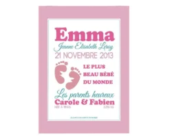 Affiche Naissance Baby Girl -Cadeaux Boutique 912858d9af0171486fde3aba8d099899f1468be6ff13fb6e5619419cf61d20963
