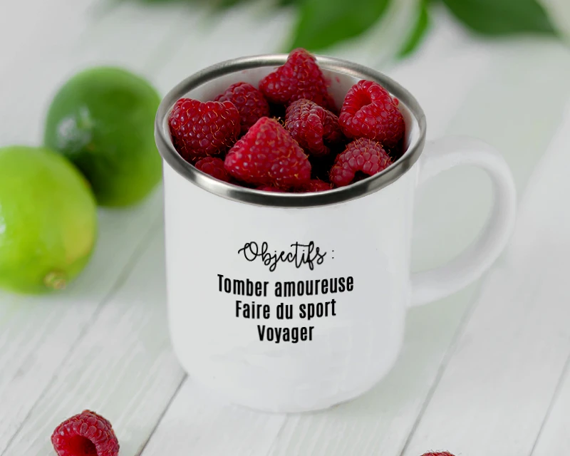 Tasse En émail Personnalisée - Summer Vibes 3 Tasse En émail Personnalisée - Summer Vibes – Image 3