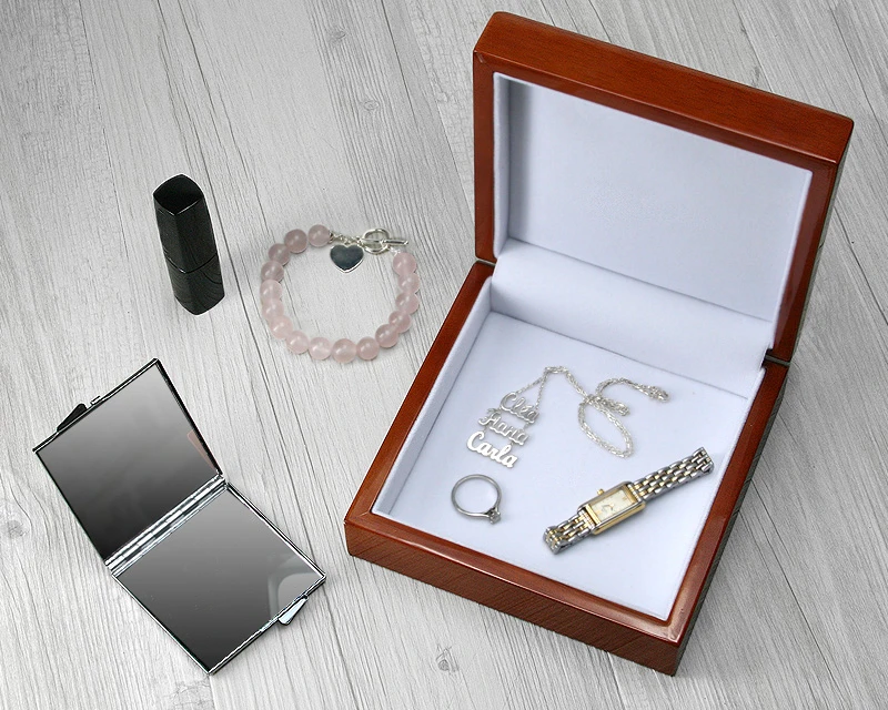 Boite à Bijoux Et Miroir De Sac Fleurs 2 Boite à Bijoux Et Miroir De Sac Fleurs – Image 2