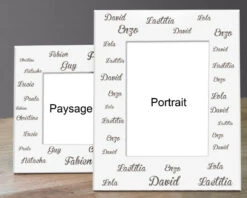 Cadre En Métal Blanc Gravé Personnalisable - Famille Prénoms -Cadeaux Boutique ac78f81c074b6cab80a41bdef0d2c69524b52cf41fb2517ee5fe008009073188