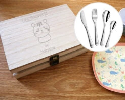 Kit Couverts Enfant Gravé - Animaux