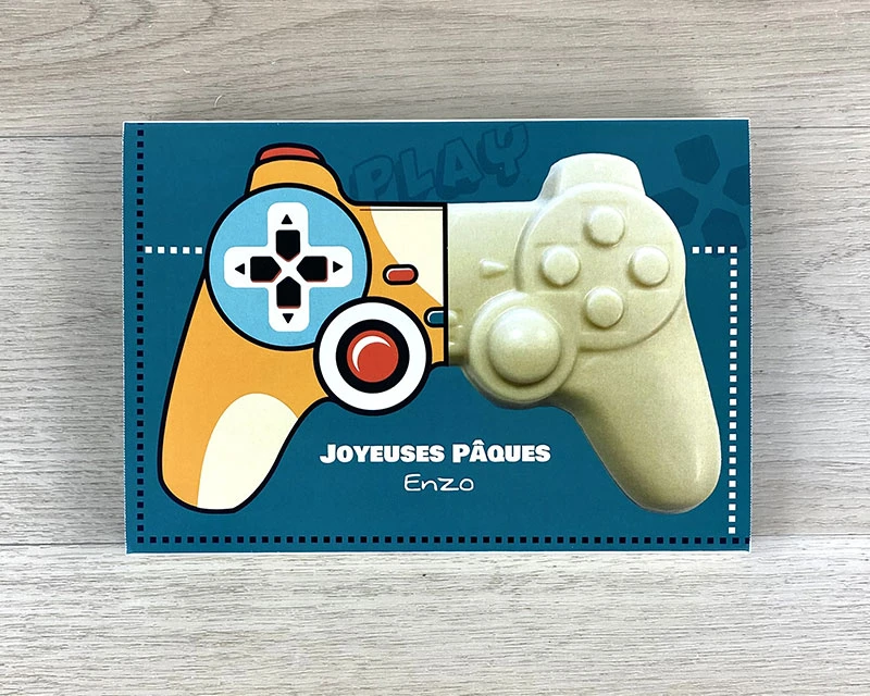 Manette De Jeu En Chocolat Blanc Personnalisée 2 Manette De Jeu En Chocolat Blanc Personnalisée – Image 2