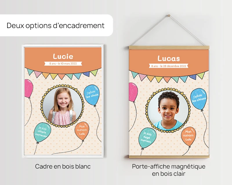 Affiche Anniversaire Enfant Personnalisée - Ballons 2 Affiche Anniversaire Enfant Personnalisée - Ballons – Image 2