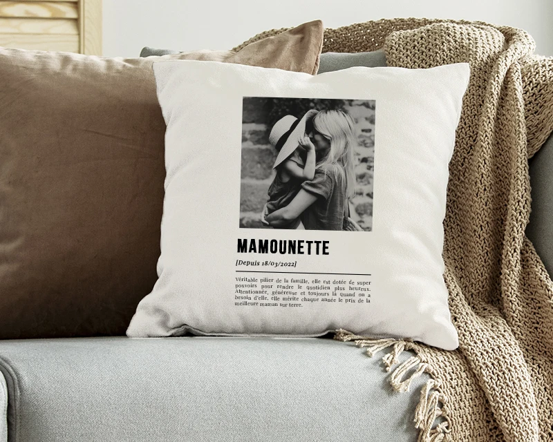 Coussin Définition Avec Photo - Maman 5 Coussin Définition Avec Photo - Maman – Image 5