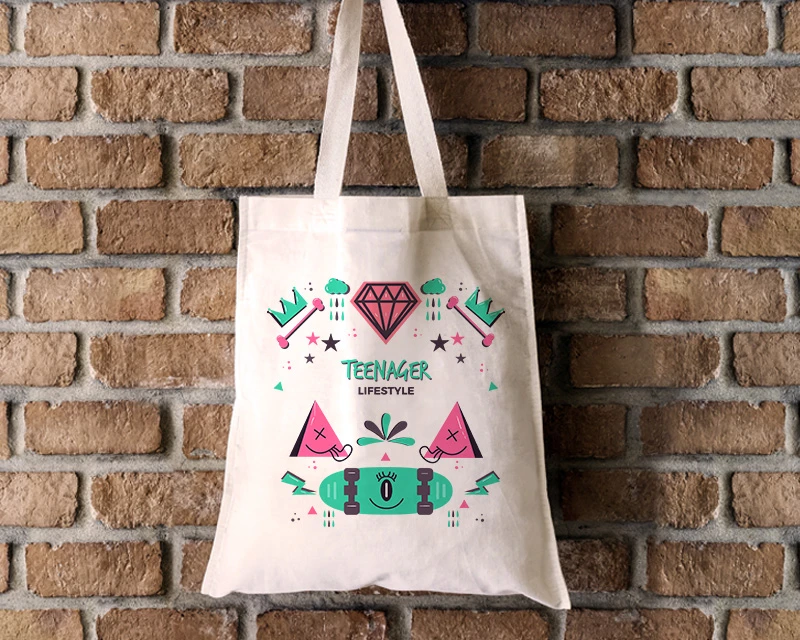Tote Bag Personnalisable - Skateboard - 100% Coton Naturel 1 Tote Bag Personnalisable - Skateboard - 100% Coton Naturel