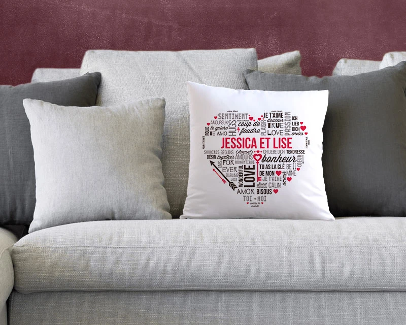 Coussin Personnalisé - Mots D'amour 4 Coussin Personnalisé - Mots D'amour – Image 4