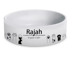 Gamelle Pour Chat Personnalisable - Pattes De Chat