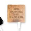Batterie Externe En Bois Personnalisable 5000 MAh - Merci Maîtresse, Maître Et ATSEM